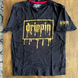 Eighty Eight Brand | T Shirt | Black | 14 | Dripin with Gold Print